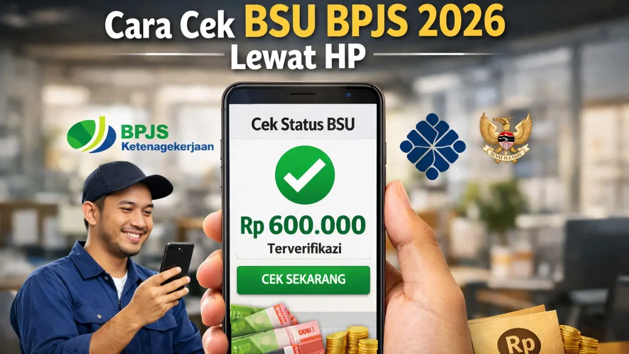 Cara Cek BSU BPJS Ketenagakerjaan 2026 Lewat HP: Syarat, Link Resmi, & Status Pencairan Terbaru Cara Cek BSU BPJS Ketenagakerjaan 2026 Lewat HP: Syarat, Link Resmi, & Status Pencairan Terbaru