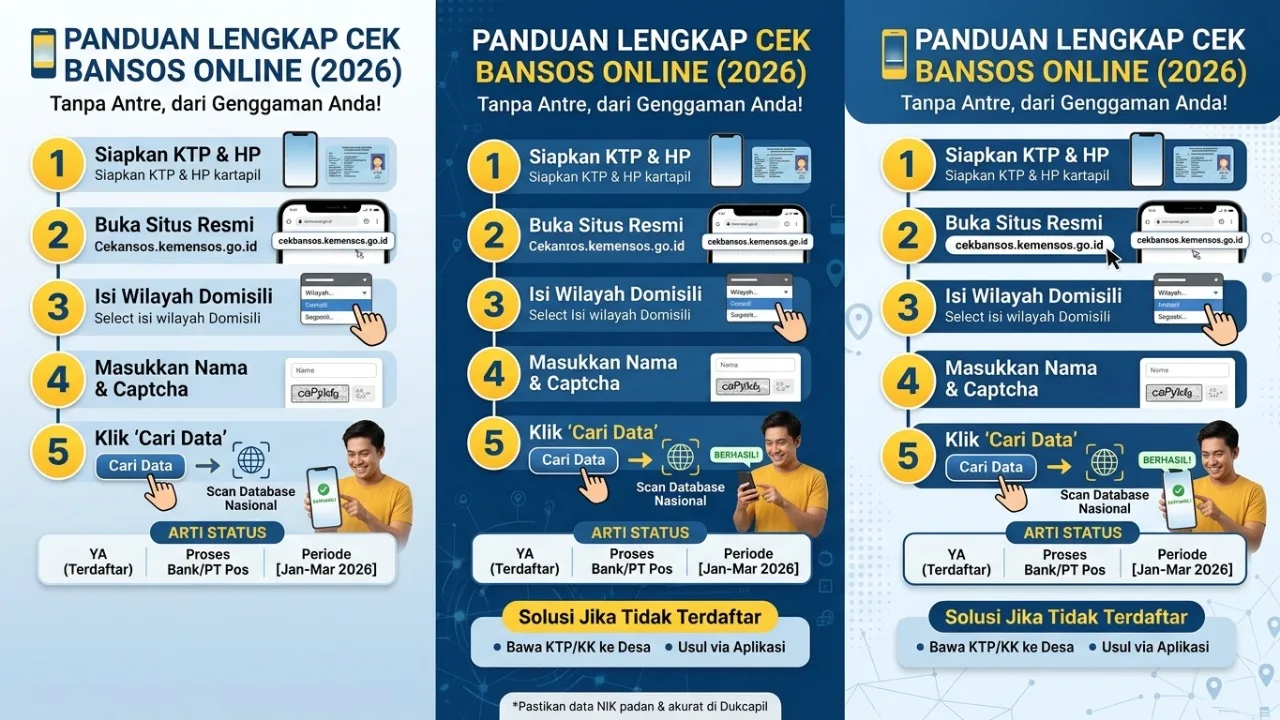 Cara Cek Bansos Kemensos 2026 Terbaru Lewat HP