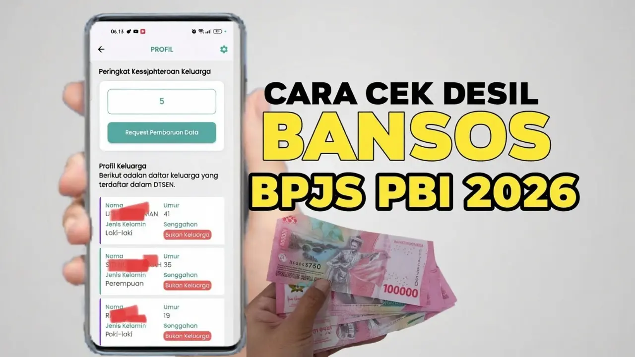 Cara Cek Desil BPJS PBI 2026 Lewat HP Sesuai Data Kemensos