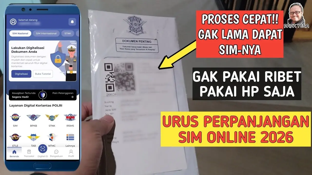 Cara Perpanjang SIM Online 2026 Lewat HP Beserta Biaya & Syaratnya Cara Perpanjang SIM Online 2026 Lewat HP Beserta Biaya & Syaratnya