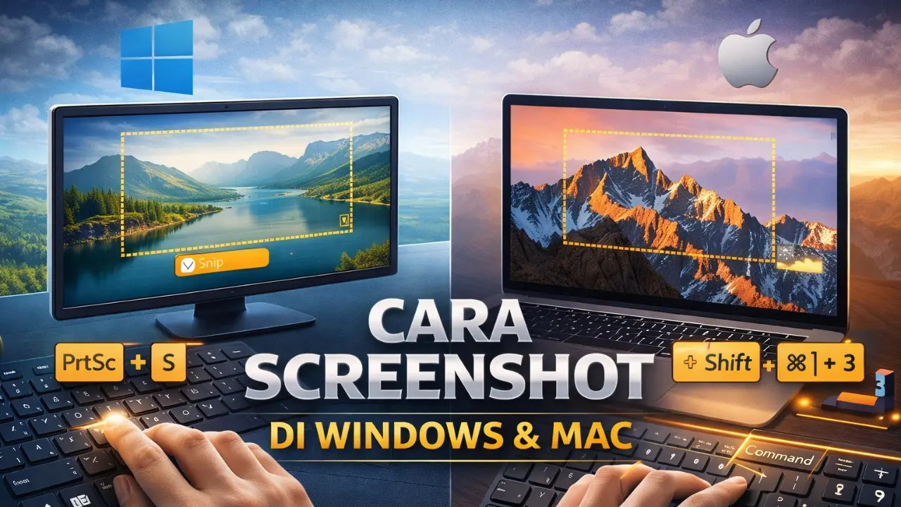 Cara Screenshot di Laptop (Windows & Mac) Cepat & Praktis 2026 Cara Screenshot di Laptop (Windows & Mac) Cepat & Praktis 2026