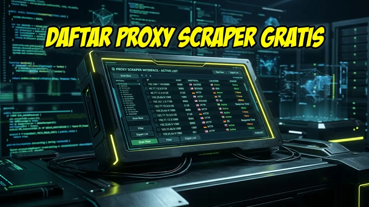 Daftar Proxy Scraper Gratis Terbaik 2026 & Cara Pakainya