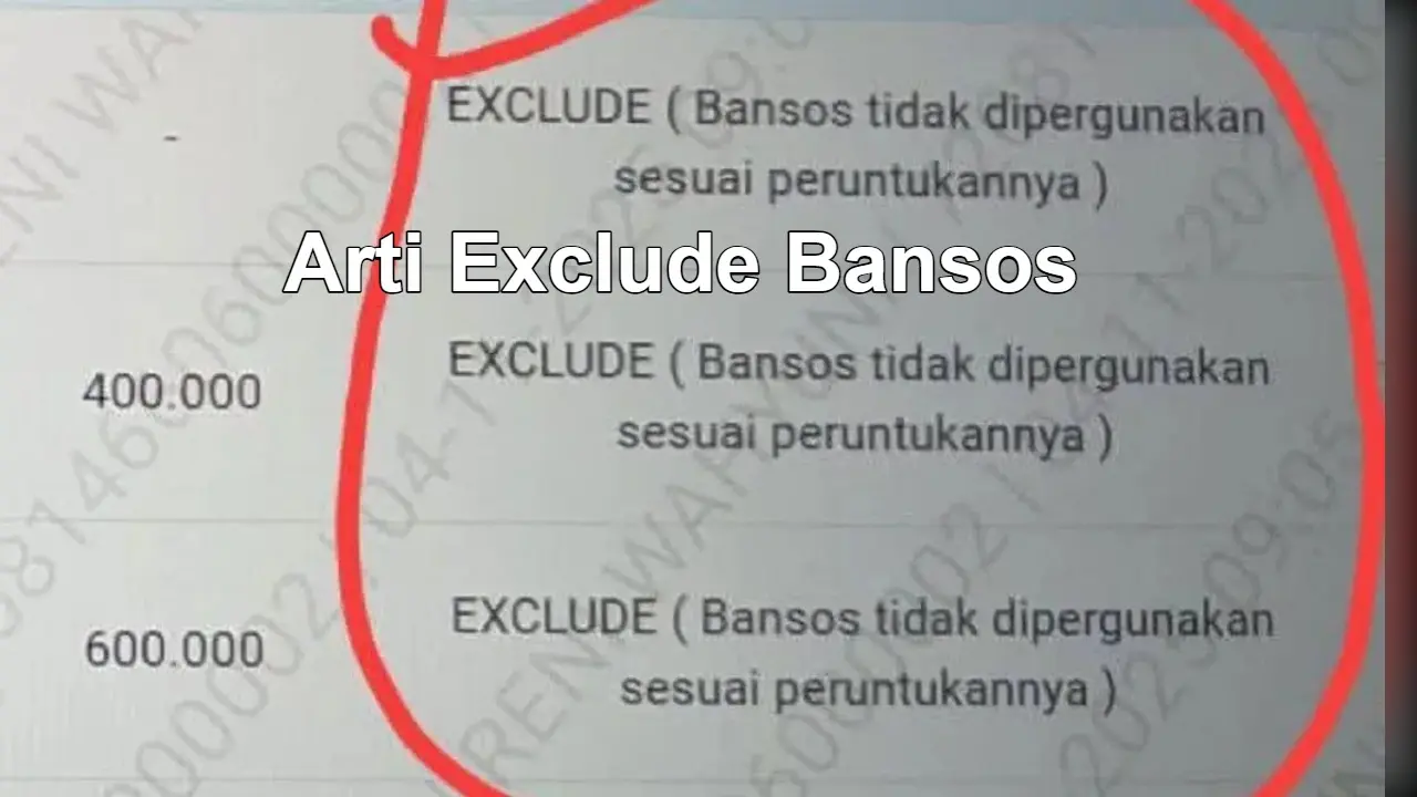 Exclude Bansos Artinya Apa? Kupas Tuntas Penyebab & Cara Mengembalikan Bantuan yang Hilang Exclude Bansos Artinya Apa? Kupas Tuntas Penyebab & Cara Mengembalikan Bantuan yang Hilang