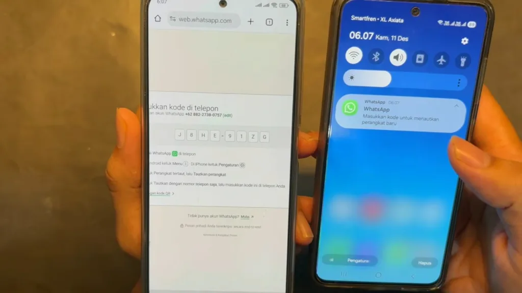 Masukan Kode Di Whatsapp