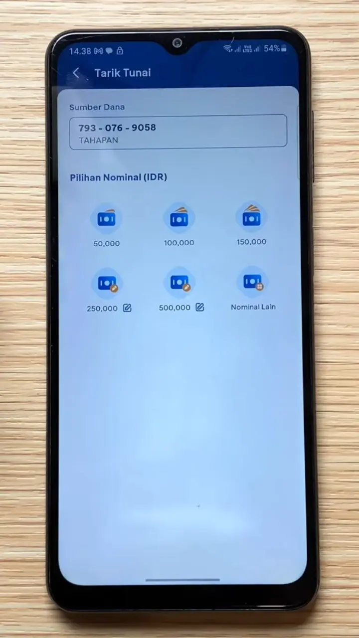 Pilih Nominal