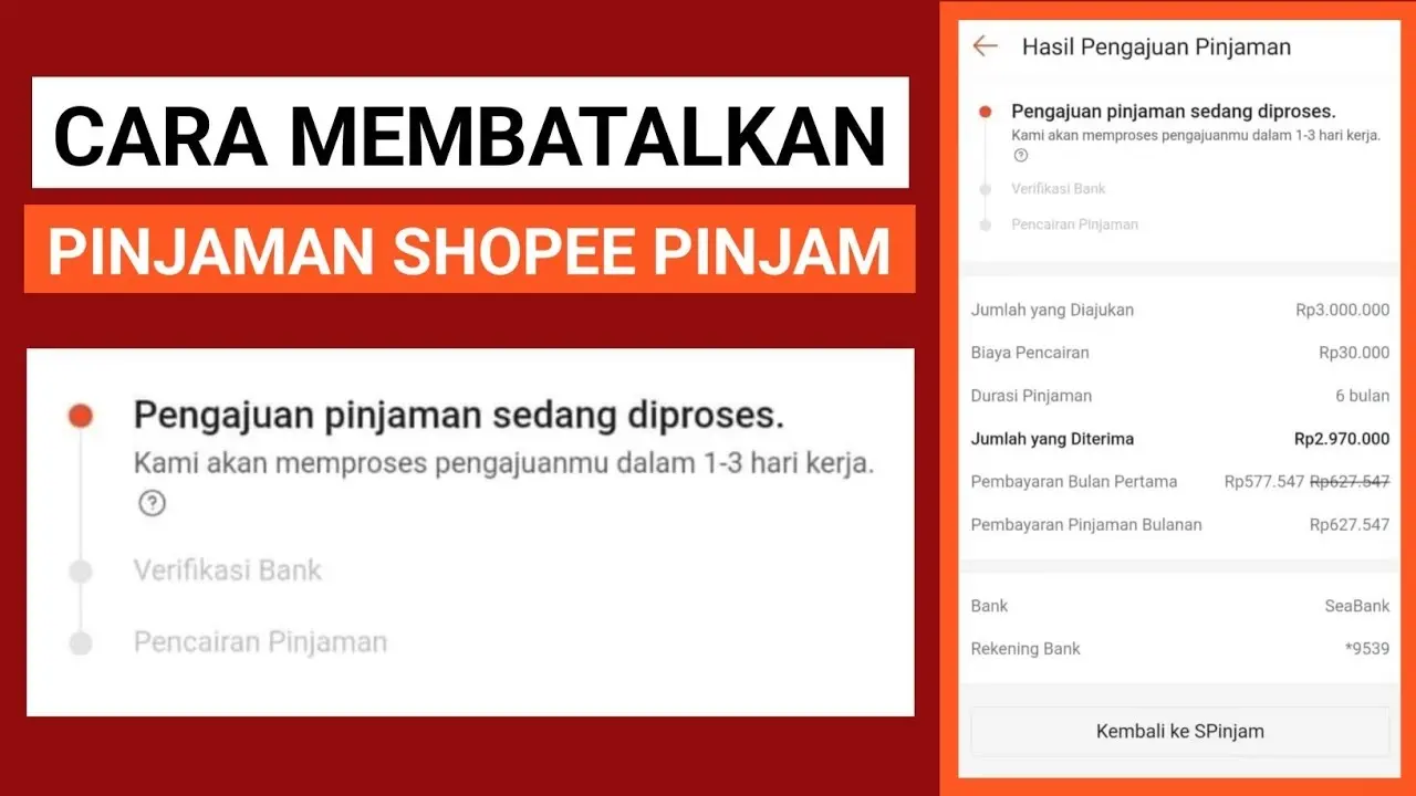 Cara Membatalkan Pengajuan SPinjam Shopee Sebelum Dana Cair