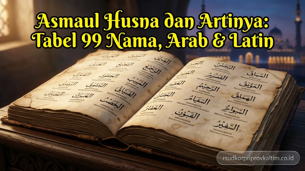 Asmaul Husna dan Artinya: Tabel 99 Nama, Arab & Latin